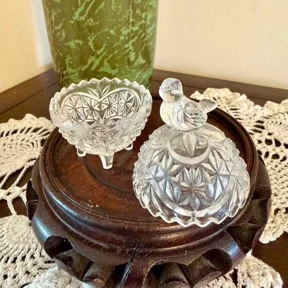 Hofbauer Byrdes Led Crystal Trinket Dish Made in Germany Vintage 70s-80s - Picture 4 of 8